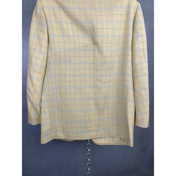 Vintage Lanvin 100% Wool Plaid Oversized Blazer Size 48 - Picture 13 of 15